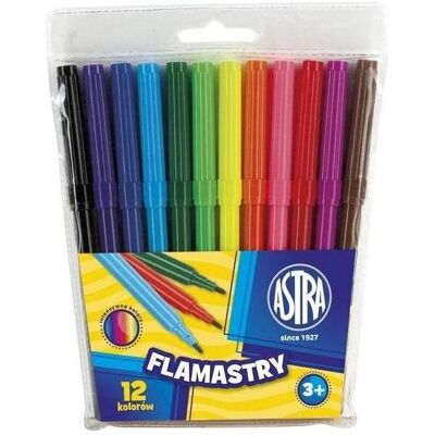 Astra, Marker, 12-Farben-Filzstifte (12x) Astra, Marker, 12-Farben-Filzstifte (12x)