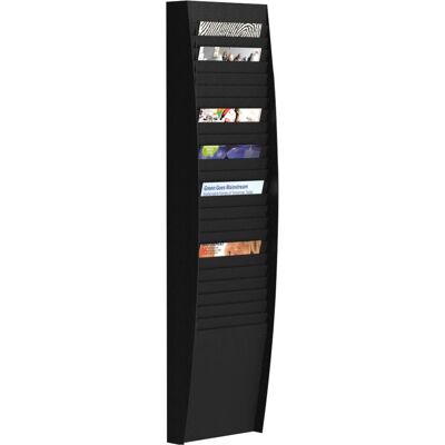 Paperflow, Prospektständer, Sortiertafel 25 Fä. schwarz (A4) Paperflow, Prospektständer, Sortiertafel 25 Fä. schwarz (A4)