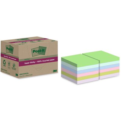 Post-it, Haftnotiz, Super Sticky Haftnotizen Recycling (76 x 76 mm) Post-it, Haftnotiz, Super Sticky Haftnotizen Recycling (76 x 76 mm)
