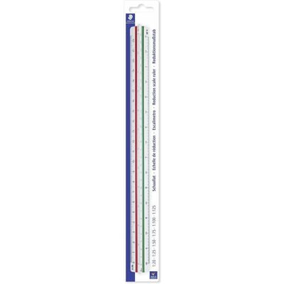Staedtler Lineal, Dreikant-Massstab Mars 561 98-1BK, weiss aus Kunststoff, farbige Hohlkehlen, geprägte Teilung (33 cm, Kunststoff) Staedtler Lineal, Dreikant-Massstab Mars 561 98-1BK, weiss aus Kunststoff, farbige Hohlkehlen, geprägte Teilung (33 cm, Kunststoff)