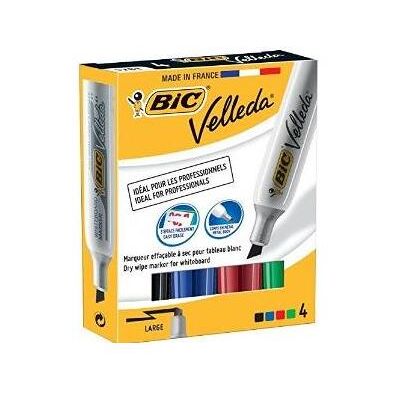 Bic, Marker, Whiteboard-Marker Velleda 1781, Keilspitze, 4er Etui (4x) Bic, Marker, Whiteboard-Marker Velleda 1781, Keilspitze, 4er Etui (4x)