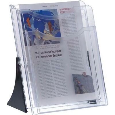 Archivo 2000, Prospektständer, Broschürenständer 6102 CS TP PS (Polystyrol) Transparent (A4 hoch) Archivo 2000, Prospektständer, Broschürenständer 6102 CS TP PS (Polystyrol) Transparent (A4 hoch)
