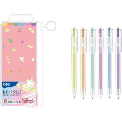Deli Schreibstifte, Gelstifte 0,5 mm 6 Stück, Farbmischung (6x) Deli Schreibstifte, Gelstifte 0,5 mm 6 Stück, Farbmischung (6x)