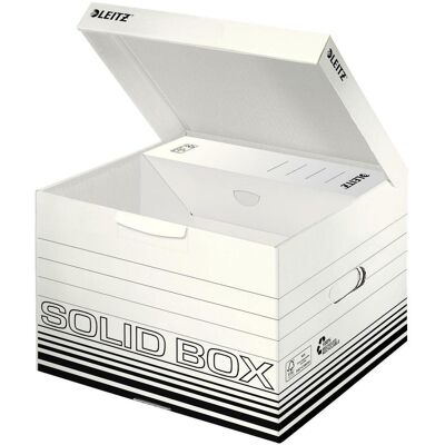 Leitz, Dokumentenablage, Archivbox Karton Weiss, Schwarz 10 St. (A4) Leitz, Dokumentenablage, Archivbox Karton Weiss, Schwarz 10 St. (A4)