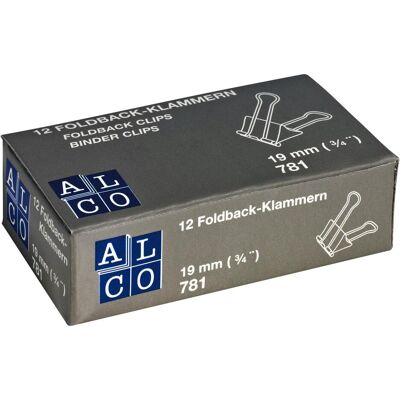 Alco, Büroklammer, Foldbackklammer (12x) Alco, Büroklammer, Foldbackklammer (12x)