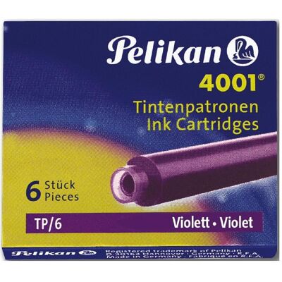 Pelikan Ersatzpatronen + Tintenfass, Tintenpatrone (Violett, 6 Stk.) Pelikan Ersatzpatronen + Tintenfass, Tintenpatrone (Violett, 6 Stk.)