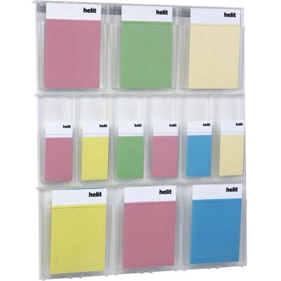 Helit, Prospektständer, H6811002 - Transparent - 12 Karten - A4 - 852 mm - 978 mm - 59 mm (A4) Helit, Prospektständer, H6811002 - Transparent - 12 Karten - A4 - 852 mm - 978 mm - 59 mm (A4)