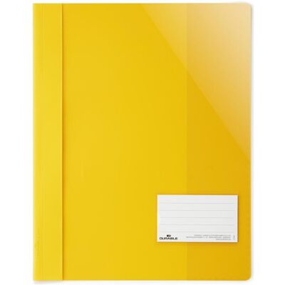 Durable, Mappe, 25 Schnellhefter Kunststoff gelb DIN A4 überbreit (A4+) Durable, Mappe, 25 Schnellhefter Kunststoff gelb DIN A4 überbreit (A4+)