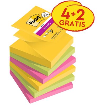 Post-it, Haftnotiz, Super Sticky Z-Notes Carnival 4 + 2 (76 x 76 mm) Post-it, Haftnotiz, Super Sticky Z-Notes Carnival 4 + 2 (76 x 76 mm)