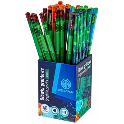 Astra, Bleistift, Dreieckige HB Pixel Graphitstifte (48 Stück) (HB, 48x) Astra, Bleistift, Dreieckige HB Pixel Graphitstifte (48 Stück) (HB, 48x)