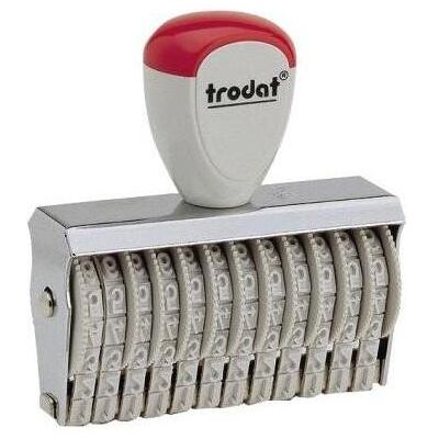 Trodat, Stempel, Ziffernbandstempel 15412 4mm Metall/Kunststoff grau/rot Trodat, Stempel, Ziffernbandstempel 15412 4mm Metall/Kunststoff grau/rot