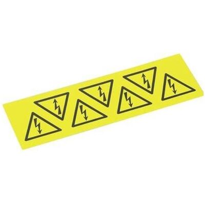 Markko, Stempel, MARKO Stempel 25x25 mm gelb mit schwarzer Beschriftung: Blitz im Dreieck140 Stück (10 Blatt à 14 Stü Markko, Stempel, MARKO Stempel 25x25 mm gelb mit schwarzer Beschriftung: Blitz im Dreieck140 Stück (10 Blatt à 14 Stü
