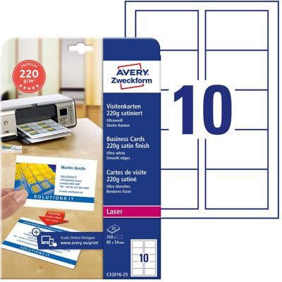Avery Kopierpapier, Premium Visitenkarten (A4) Avery Kopierpapier, Premium Visitenkarten (A4)