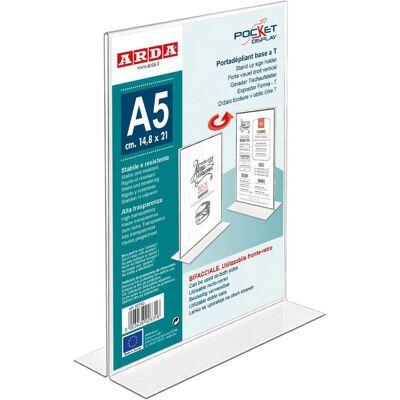 Arda, Prospektständer, Broschürenständer T-Base (A5) Arda, Prospektständer, Broschürenständer T-Base (A5)