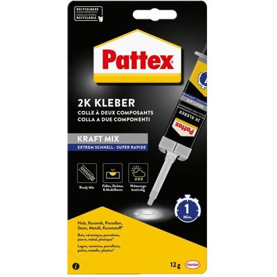 Pattex, Klebstoff, Kraft-Mix (60 g, 11 ml) Pattex, Klebstoff, Kraft-Mix (60 g, 11 ml)