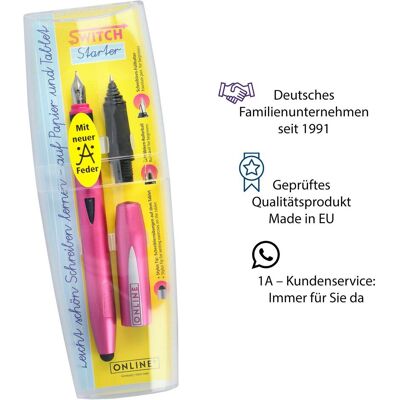 Magni, Schreibstifte, Schreiblern-Füller und Rollerball Switch Starter Set, Anfänger-Feder für Rechtshänder, ergono (2x) Magni, Schreibstifte, Schreiblern-Füller und Rollerball Switch Starter Set, Anfänger-Feder für Rechtshänder, ergono (2x)