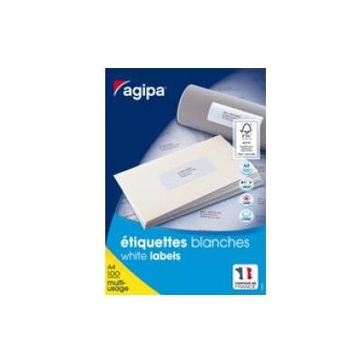 Agipa, Etiketten, Universal-Etiketten, 52,5 x 29,7 mm, mit Abzieh-Hilfe Agipa, Etiketten, Universal-Etiketten, 52,5 x 29,7 mm, mit Abzieh-Hilfe