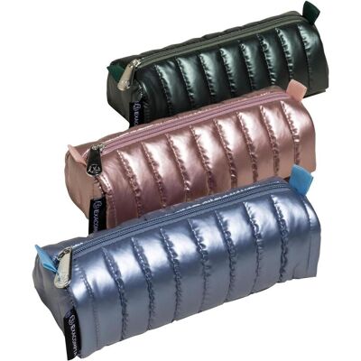 6x Exacompta, Etui, Rundes Schlampermäppchen, 22x8,5x7 cm, Daunen 6x Exacompta, Etui, Rundes Schlampermäppchen, 22x8,5x7 cm, Daunen