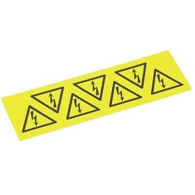 Markko, Stempel, MARKO Stempel 50x50 mm gelb mit schwarzer Beschriftung: Blitz im Dreieck70 Stück (10 Bögen à 7 Stück Markko, Stempel, MARKO Stempel 50x50 mm gelb mit schwarzer Beschriftung: Blitz im Dreieck70 Stück (10 Bögen à 7 Stück