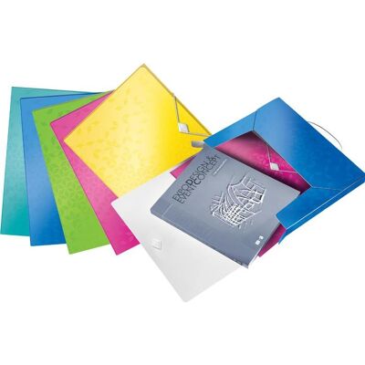 Leitz, Mappe, Ablagebox WOW, DIN A4, PP, farbig sortiert Füllhöhe: 30 mm, Fassungsvermögen: 250 Blatt, laminierte (A4, 6x) Leitz, Mappe, Ablagebox WOW, DIN A4, PP, farbig sortiert Füllhöhe: 30 mm, Fassungsvermögen: 250 Blatt, laminierte (A4, 6x)