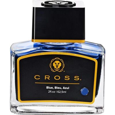 Cross Ersatzpatronen + Tintenfass, Tintenglas blau (Blau, 62.50 ml) Cross Ersatzpatronen + Tintenfass, Tintenglas blau (Blau, 62.50 ml)