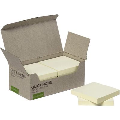 Q-Connect, Haftnotiz, Haftnotizen Quick Notes Recycling Turm, gelb (76 x 76 mm) Q-Connect, Haftnotiz, Haftnotizen Quick Notes Recycling Turm, gelb (76 x 76 mm)