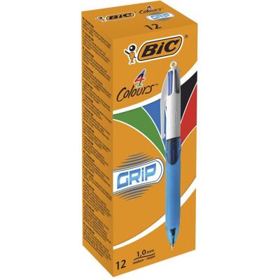 Bic, Schreibstifte, Kugelschreiber 4C Grip 8871361 4 Colours Box, 12 Stück (12x) Bic, Schreibstifte, Kugelschreiber 4C Grip 8871361 4 Colours Box, 12 Stück (12x)