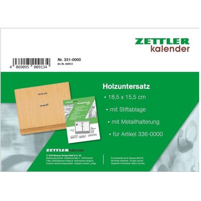 Neumann Verlage GmbH & Co., Agenda, Holzuntersatz für Umlege-Kalender - 18,5x15,5 cm - mit Stiftablage - sehr stabil - 331-0000 Neumann Verlage GmbH & Co., Agenda, Holzuntersatz für Umlege-Kalender - 18,5x15,5 cm - mit Stiftablage - sehr stabil - 331-0000