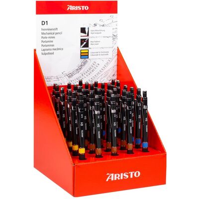 Aristo Bleistift, Feinminenstift D1 Display 30, 7x.35, 15x.5, 8x.7, schwarz (0.35 mm, 30x) Aristo Bleistift, Feinminenstift D1 Display 30, 7x.35, 15x.5, 8x.7, schwarz (0.35 mm, 30x)