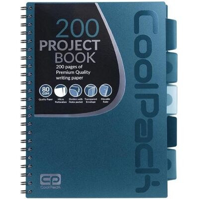 Cool, Heft + Block, Notebook with spiral COOLPACK, A4, 200 sheets, squares, blue (A4, Harter Einband) Cool, Heft + Block, Notebook with spiral COOLPACK, A4, 200 sheets, squares, blue (A4, Harter Einband)