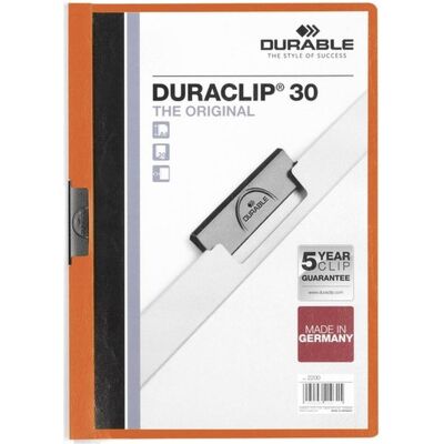 Durable, Mappe, DURACLIP 30 A4 Präsentations-Mappe PVC Orange (A4, 25x) Durable, Mappe, DURACLIP 30 A4 Präsentations-Mappe PVC Orange (A4, 25x)