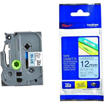 Brother Beschriftungsband, Tze-531 (1.20 cm, Blau, Schwarz) Brother Beschriftungsband, Tze-531 (1.20 cm, Blau, Schwarz)