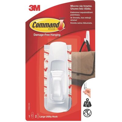 3M Klebehaken + Klebenagel, Wiederverwendbarer haken, gross, weiss 3M Klebehaken + Klebenagel, Wiederverwendbarer haken, gross, weiss