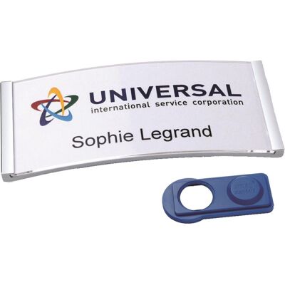 Badgepoint, Informationsschild, POL35MA66-10DR Namensschilder, 74 x 34 mm, metallfarben Badgepoint, Informationsschild, POL35MA66-10DR Namensschilder, 74 x 34 mm, metallfarben