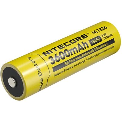 Nitecore NL1836 Wiederaufladbare Li-Ion Batterie - 3600mAh Nitecore NL1836 Wiederaufladbare Li-Ion Batterie - 3600mAh