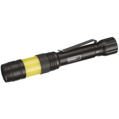 Emos Taschenlampe, COB LED Metall-Taschenlampe, 360°, 270 lm, 2× AA (17.10 cm, 270 lm) Emos Taschenlampe, COB LED Metall-Taschenlampe, 360°, 270 lm, 2× AA (17.10 cm, 270 lm)