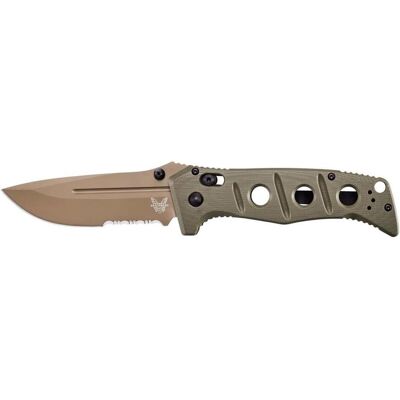 Benchmade Adamas OD Green G10 gezahntes Taschenmesser Benchmade Adamas OD Green G10 gezahntes Taschenmesser