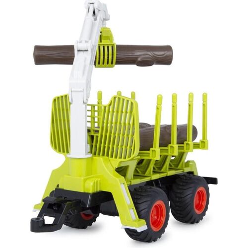 Grün Holzrückewagen mit Kranarm 1:24S