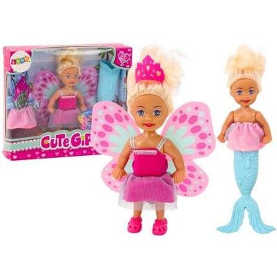 Lean Toys Meerjungfrau-Fee-Mini-2-in-1-Puppe Lean Toys Meerjungfrau-Fee-Mini-2-in-1-Puppe