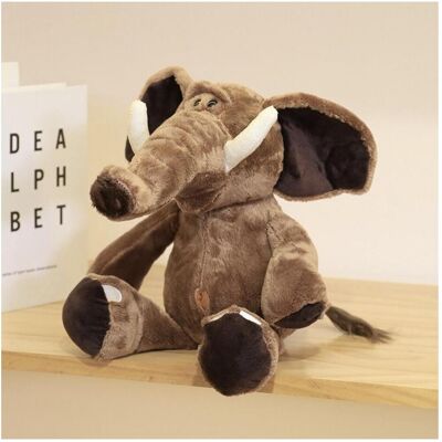 Lean Toys Plüsch Maskottchen Kuscheltier Elefant mit grossen Ohren Braun 22cm (22 cm) Lean Toys Plüsch Maskottchen Kuscheltier Elefant mit grossen Ohren Braun 22cm (22 cm)