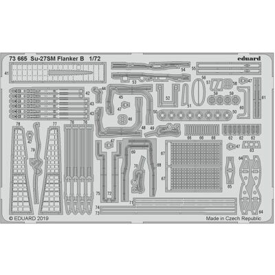 Eduard Su-27SM Flanker B 1:72 Modellbausatz - Kompatibel mit Zvezda Eduard Su-27SM Flanker B 1:72 Modellbausatz - Kompatibel mit Zvezda