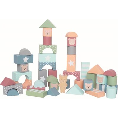 Jabadabado Holzklötzerset - 49 Stück, 7 Formen - Bauklötze für Kinder Jabadabado Holzklötzerset - 49 Stück, 7 Formen - Bauklötze für Kinder