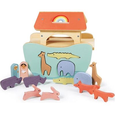 Tender Leaf Toys Kleines Steckspiel Arche Noah Tender Leaf Toys Kleines Steckspiel Arche Noah