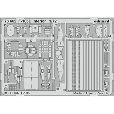 Eduard F-105D Thunderchief Innenausstattungsset - Maßstab 1:72 - Modellbau Zubehör Eduard F-105D Thunderchief Innenausstattungsset - Maßstab 1:72 - Modellbau Zubehör