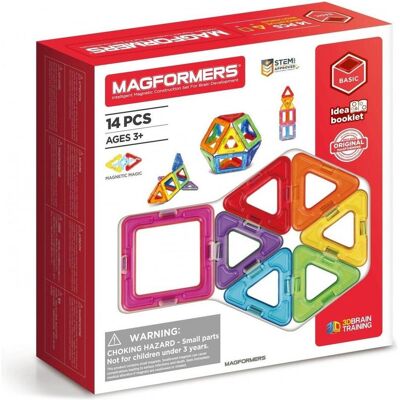 Magformers Basic 14 Magnetische Bausteine - Magnetspielzeug Magformers Basic 14 Magnetische Bausteine - Magnetspielzeug