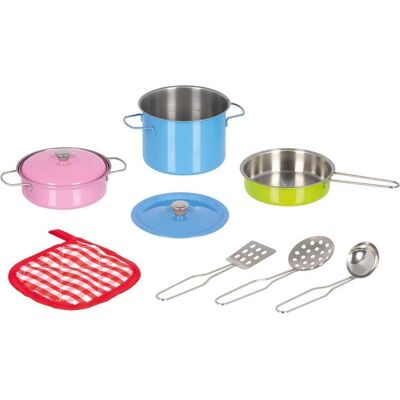 Goki Kinderspielzeug Kochset - 9-teilig Bunt Metall Goki Kinderspielzeug Kochset - 9-teilig Bunt Metall