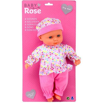 Baby Rose Pink Babypuppe - 30cm, Interaktiv, Weich Baby Rose Pink Babypuppe - 30cm, Interaktiv, Weich