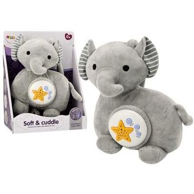 Lean Toys Ein kuscheliger Elefant mit Projektor (9 cm) Lean Toys Ein kuscheliger Elefant mit Projektor (9 cm)
