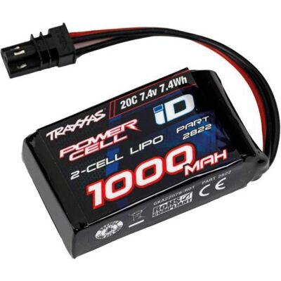 Traxxas AKKU LiPo 2S 7.4V 1000mAh 20C TRA (for 1/18 TRX-4M) (1000 mAh, 7.40 V) Traxxas AKKU LiPo 2S 7.4V 1000mAh 20C TRA (for 1/18 TRX-4M) (1000 mAh, 7.40 V)