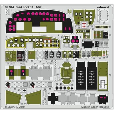 Eduard B-24D/B-24J Liberator Cockpit 1/32 - Modellbausatz Zubehör Eduard B-24D/B-24J Liberator Cockpit 1/32 - Modellbausatz Zubehör
